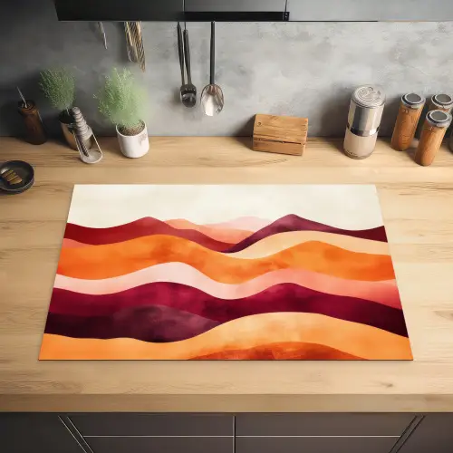 Abstract - Landschap - Golven Inductie beschermer vinyl 3mm klein -sfeer5