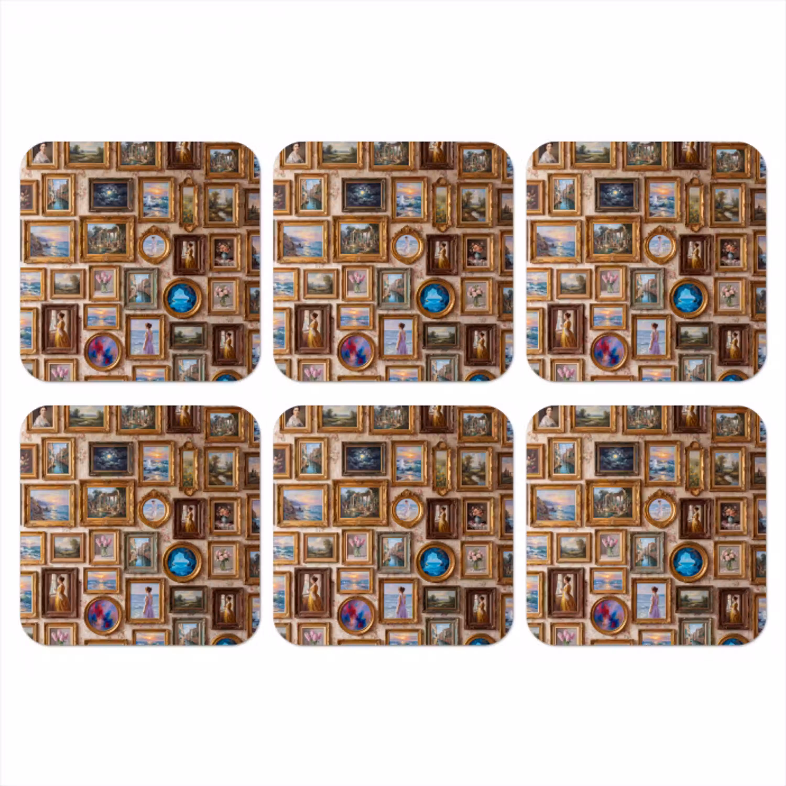 Interieur - Kunst - Collectie - Klassiek - Goud onderzetter kurk middel -3d
