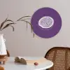 Passievrucht - Zaadjes - Paars - Minimalistisch Akoestische PET Vilt - Rond klein -sfeer3