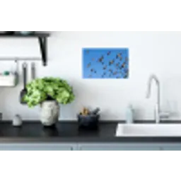 Zwaluwen - Vliegen - Blauw Muursticker klein -keuken