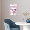 Kat - Love - Paars - Valentijn poster papier klein -sfeer3