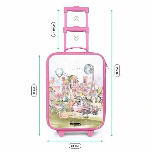 Dierlijke fantasiestad Kinderkoffer - Roze klein -productfoto_formaten
