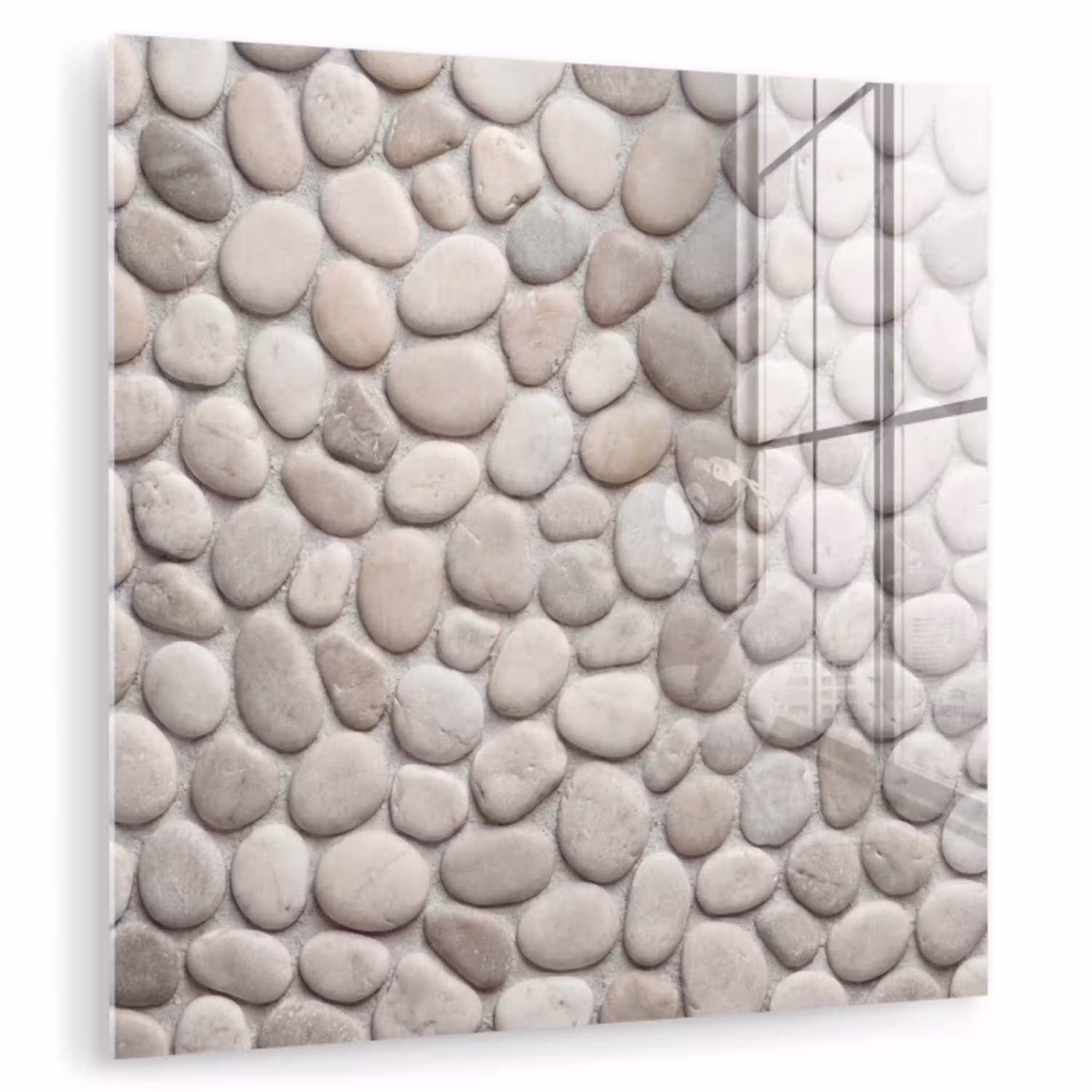 Steen - Kiezel - Natuur - Minimalistisch - Beige plexiglas 5mm klein -zzzproduct_nieuw