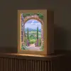 Doorkijk - Toscane - Landschap - Poort Light Box met kabel (Tafellamp) klein -z3d_website