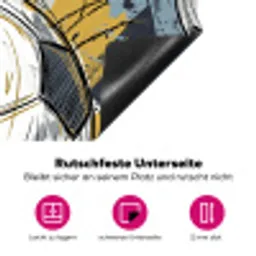 Voetbal - Abstract - Sport - Kleurrijk Inductie beschermer vinyl 3mm klein -zzzzzzz-lf-onderkant