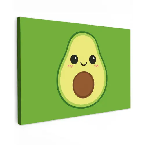 Avocado - Groen - Speels canvas 2cm klein -z3d