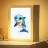 Dolfijn - Blauw - Water - Druppels Light Box met kabel klein -zzzz_3d_website