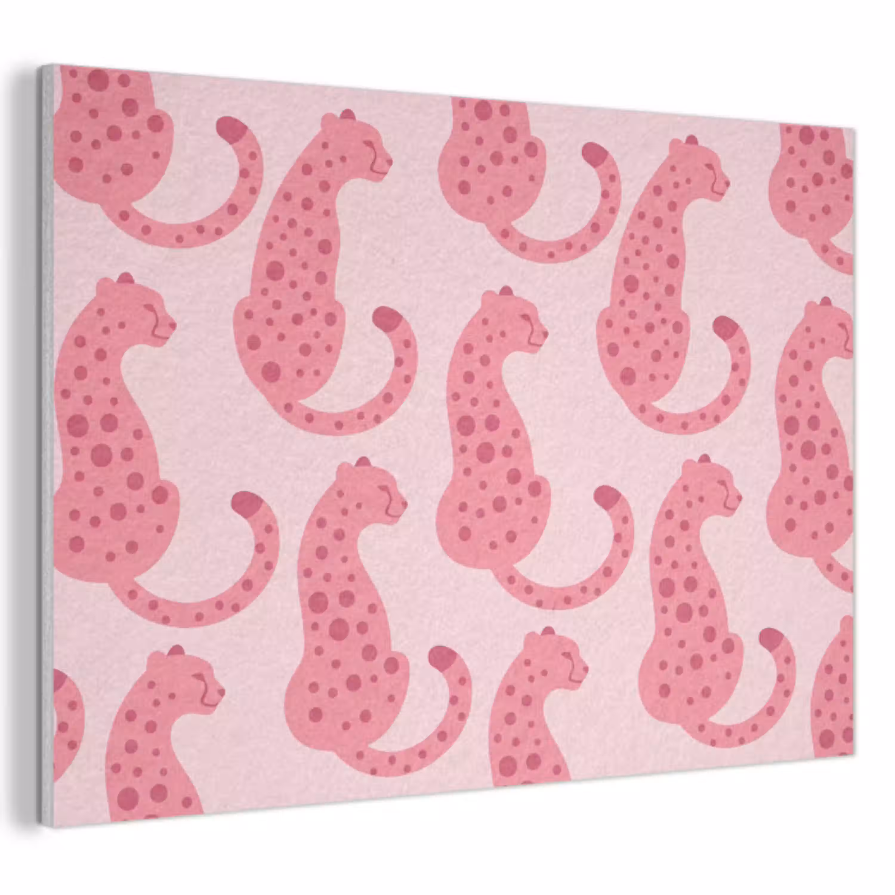 Kat - Gevlekt - Dieren - Patroon - Roze PET vilt klein -3d