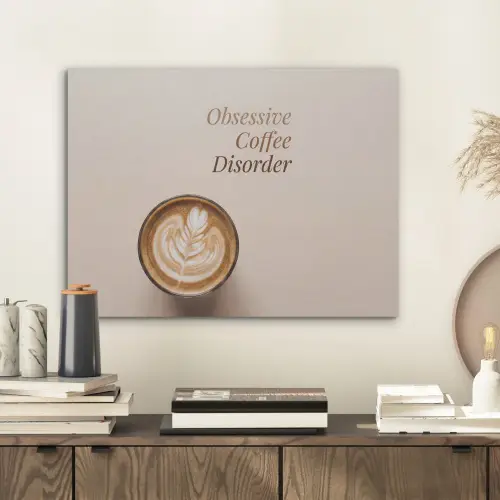 Koffie - Obessive Coffee Disorder - Beige PET vilt klein -sfeer1