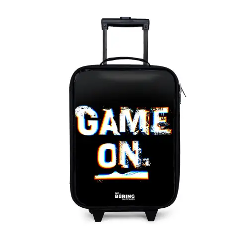 Game on in zwart wit Kinderkoffer - Zwart klein -3d