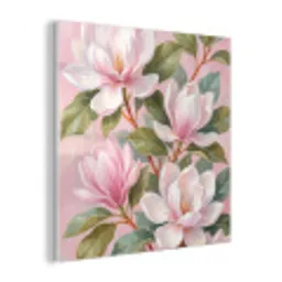 Magnolia's - Patroon - Roze plexiglas 5mm klein -z3d