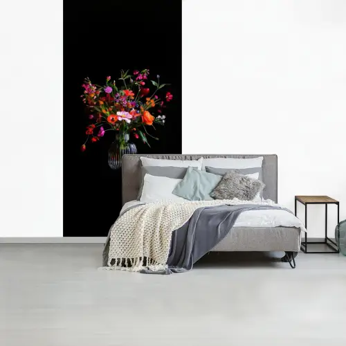 Boeket - Veldbloemen - Vaas fotobehang vinyl groot -slaapkamer