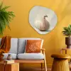Knoflook - Natuurlijk - Beige Wandcirkel Organisch Aluminium middel -sfeer4