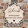 Beige luipaardprint - Sierlijk Naambord Huisje klein -sfeer6