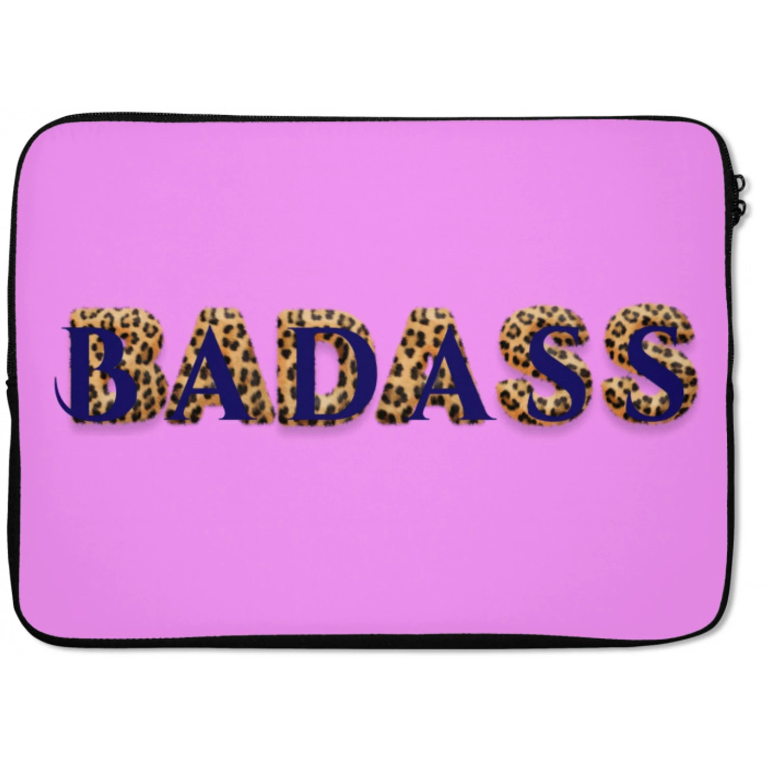 Felroze - Badass - Panterprint - Schaduw laptophoes neopreen klein -zkaufland3dotto