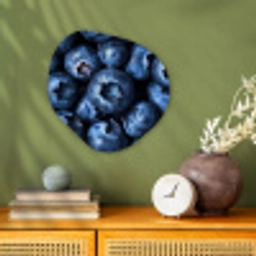 Bessen - Blauw - Fruit Wandcirkel Organisch Forex 3mm klein -sfeer2