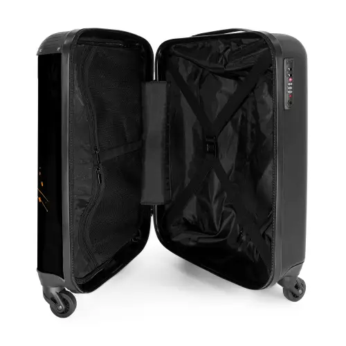 Rugbybal met kleurrijke graffiti NBS - Handbagage koffer - Kinderen Unisex middel -binnenkant