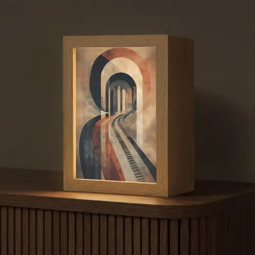 Piano - Toetsen - Abstract Light Box met kabel (Tafellamp) klein -z3d_website