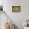 Gouden Boeddha-reliëf tuinposter los doek klein -sfeer8