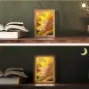 Zonnebloem - Close up - Geel - Quote Light Box met kabel (Tafellamp) klein -sfeer3