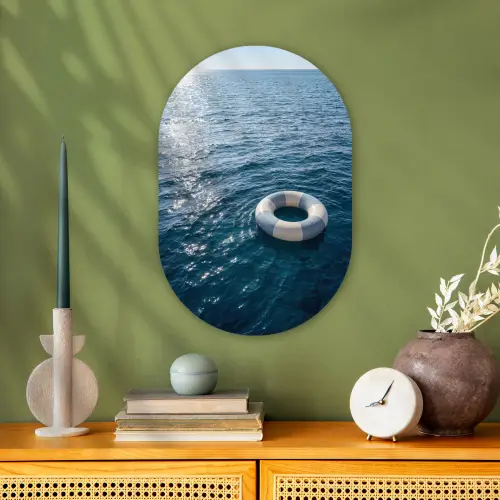 Oceaan - Zwemband - Horizon Wandcirkel Ovaal Forex klein -sfeer2