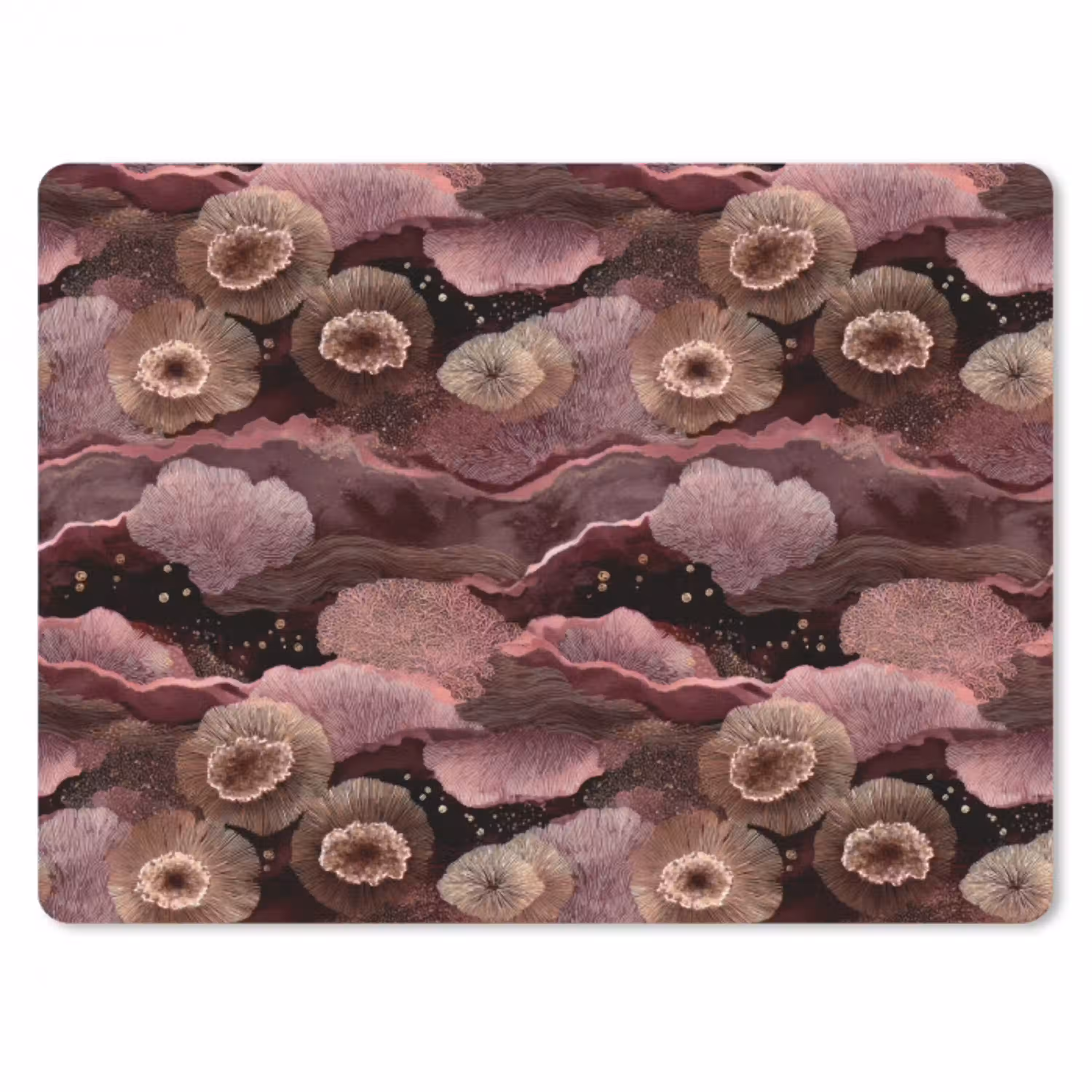 Koraal - Organisch - Roze muismat rubber klein 262 -3d