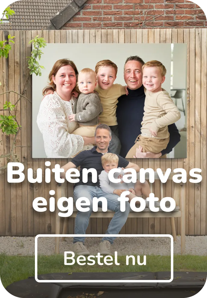 Buiten canvas eigen foto