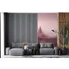 Landschap - Mistig - Roze fotobehang vinyl groot -bank