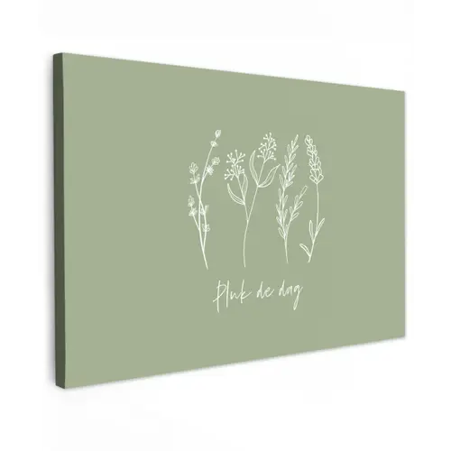Pluk de Dag Tuinposter op houten frame 2 cm dik klein -3d