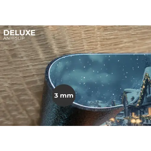 Kerstdorp - Kerst - Sneeuw - Winter Placemat vinyl groot -closeup