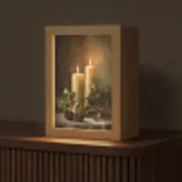 Kaarslicht - Kerst - Veelkleurig Light Box met kabel (Tafellamp) klein -z3d_website