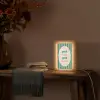 Gestreept - Quote - Ovaal - Roze Light Box met kabel (Wandlamp) klein -sfeer4