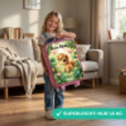 Paard - Bloemen - Vlinders Kinderkoffer - Roze klein -sfeer2_DE