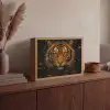 Bladeren - Tijger - Oranje Light Box met batterij (Wandlamp) middel -sfeer2
