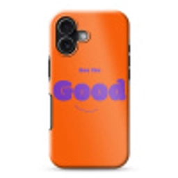 See the good - Paars - Oranje - Smiley Toughcase MagSafe Apple iPhone 17 klein -3d