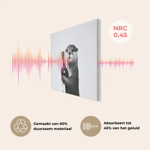 Wijnfles - Otter - Zwart PET vilt klein -USP_NL
