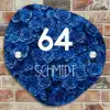 Blauwe rozen - Modern Naambord Organisch middel -sfeer10