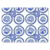 Cirkels - Bloemen - Blauw muismat rubber klein 262 -3d