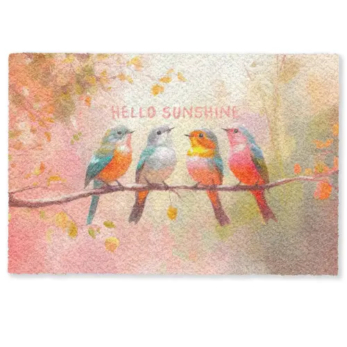 Vogels - Tak - Quote - Roze Deurmat klein -zkaufland3d