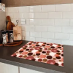 Cirkels - Modern - Kleurrijk Inductie beschermer vinyl 3mm middel 274 -sfeer3