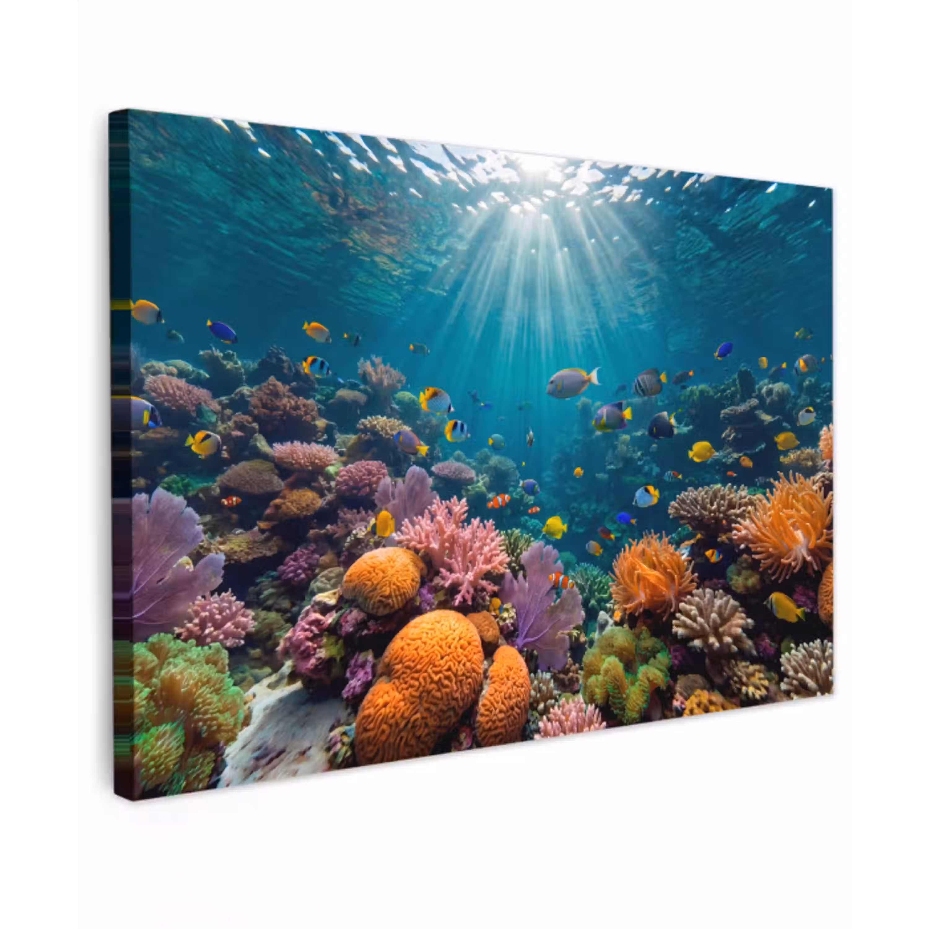Vis - Koraal - Oceaan - Natuur - Kleurrijk canvas 2cm klein -z3d