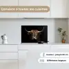 Schotse hooglander - Portret - Zwart - Dier keuken achterwand spatscherm klein -sfeer4_FR