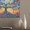 Kunst - Levensboom - Bloemen - Hippie PET vilt klein -sfeer6_closeup