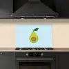 Avocado - Illustratie - Groene - Vrucht keuken achterwand spatscherm klein -sfeer1