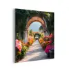 Doorkijk - Bloemen - Tropisch - Kleurrijk aluminium wit klein -3d