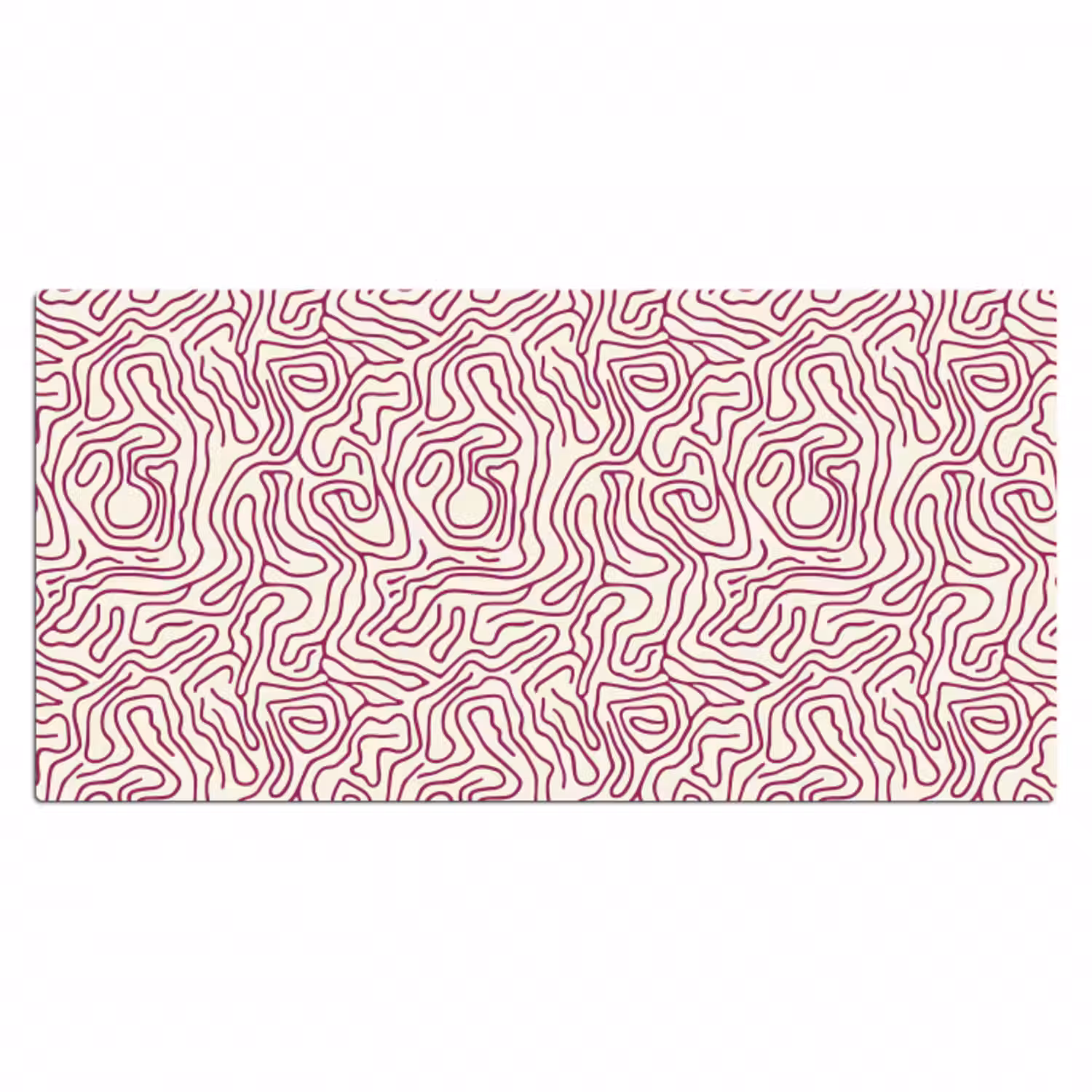 Schreibtischunterlage - Wickelleine - Magenta - Creme