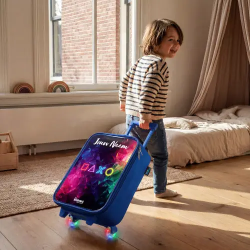 Symbolen - Game - Kleurrijk Kinderkoffer - Blauw klein -sfeer1