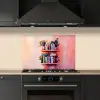 Planken - Boeken - Bladeren keuken achterwand spatscherm klein -sfeer1