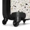 Terrazzo patroon natuurlijk beige NBS - Handbagage koffer - Volwassenen Unisex middel -wiel