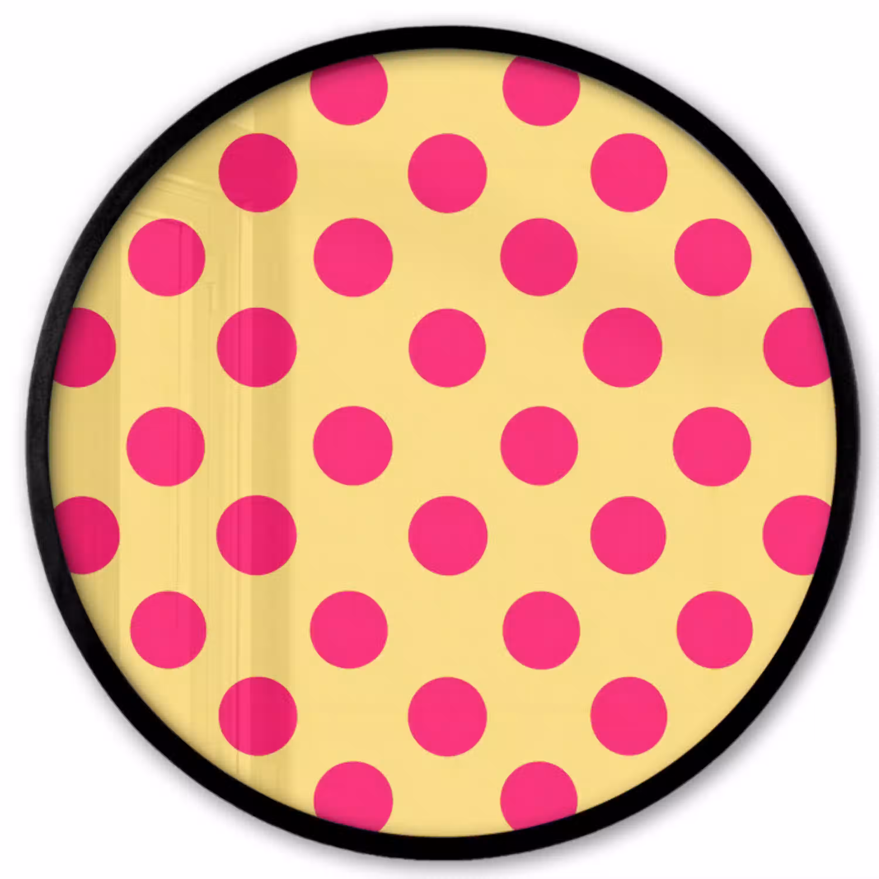 Roze - Stippen - Geel Fotolijst rond zonder passe partout klein 856 -3d
